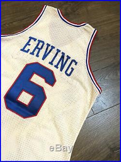 Phila Sixers Dr. J Erving Game Jersey Team Issued Pro Cut 80s Wilson Champion