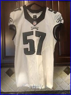 Philadelphia Eagles Game Used Worn Team Issue Jersey Long # 57 2013-15
