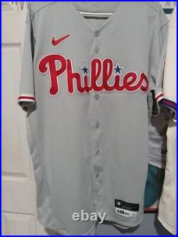 Philadelphia Phillies Bryce Harper Game Issued Jersey Grey