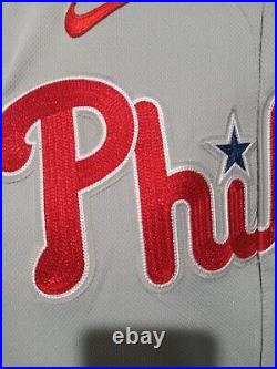 Philadelphia Phillies Bryce Harper Game Issued Jersey Grey