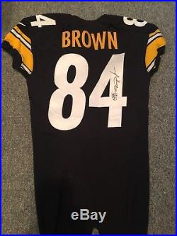Pittsburgh Steelers Antonio Brown Signed 2014 Game Issued Jersey Psa