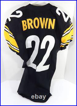 Pittsburgh Steelers Brown #22 Game Issued Black Jersey DP50829
