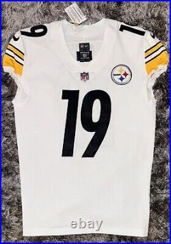 Pittsburgh Steelers JuJu Smith Schuster Team Issued White Away Game Jersey COA