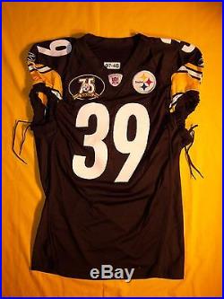 Pittsburgh Steelers Willie Parker 2007 Team Issued Game Jersey Gm Cut 75th Seas
