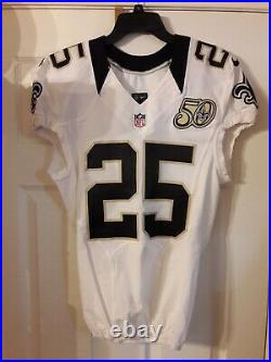 Pj Williams 2016 New Orleans Saints Game Issued Jersey 50th Anniversary Patch