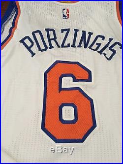 Porzingis NY Knicks Home Pro Cut Game Issue Rookie Jersey Authentic Rare