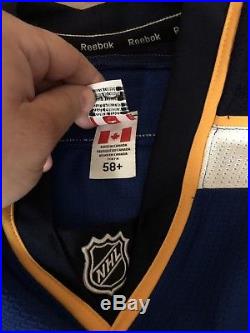 Pro Stock Pro Return Goalie Reebok Blue Game Issued Jersey St Louis Blues 58+G