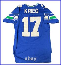 RARE Dave Krieg Seattle Seahawks Wilson Player Issued/Game Used Jersey 80s 90s