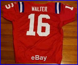 RARE New England Patriots Andrew Walter game issued throwback 2009 Jersey COA