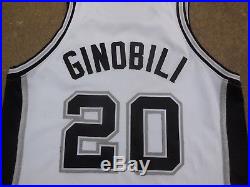 ROOKIE MANU GINOBILI game issued jersey nike san antonio spurs authentic pro cut