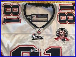 Randy Moss Patriots Game Issued Cut Jersey 2009 White Raiders Vikings Not Worn