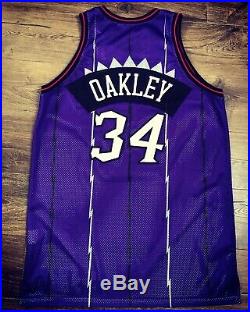 Raptors Game Jersey Charles Oakley Dino Nike Champion Used Issued Pro Cut