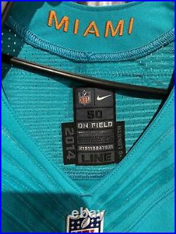 Rare 2014 Xavien Howard #25 Game Issued Miami Dolphins Aqua Nike Jersey 50