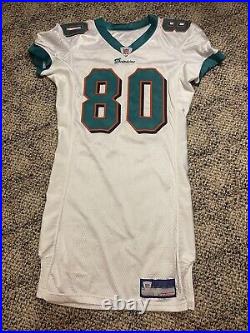 Rare Anthony Fasano nfl Miami Dolphins #80 Team Issued reebok Jersey game cut