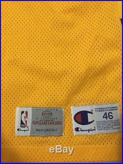 Rare Larry Nance HWC Game Issued Champion Pro Cut Cavaliers Jersey