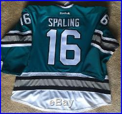 Rare Nick Spaling San Jose Sharks Heritage Team Issue Game Jersey