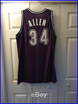 Ray Allen Pro Cut Game Issued 96-97 Road Rookie Jersey