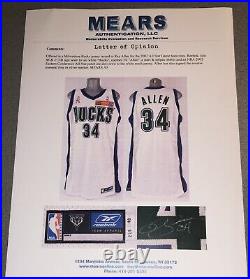 Ray Allen Signed 2002 NBA All-Star Game Issued Bucks Auto Jersey JSA & MEARS LOA