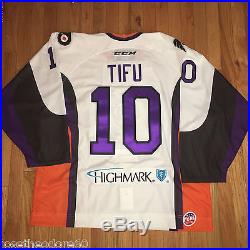 Reading Royals 15th Annv jersey Game Issued Yannic Tifu Signed size 56 signed