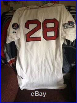 Red sox #28 2013 game Issued World Series Jersey