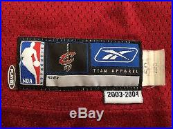 Reebok 2003-04 LeBron James Cleveland Cavaliers Game Issued Rookie Jersey 50+2