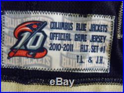 Reebok Authentic Columbus Blue Jackets Ryan Johansen game issued worn jersey 56