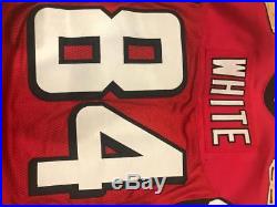 Reebok Game Issued Atlanta Falcons Roddy White Home Red Football Jersey #84