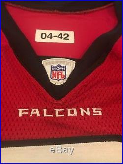 Reebok NFL Game Issue Atlanta Falcons Michael Vick Home Red Football Jersey 7 42