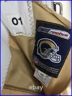 Reebok St. Louis Rams Game Worn 01 Football Pants Mens 40 NFL ISSUE Gold