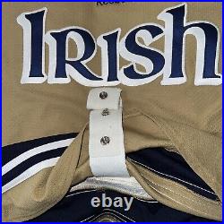 Reebook Notre Dame team issued jersey. Game used