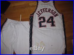 Richard Jefferson 2004-05 Game Used Worn Jersey Shorts Lampson LOA Pro Issue Cut