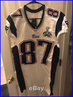 Rob Gronkowski New England Patriots Team Issued Backup Super Bowl Game Jersey