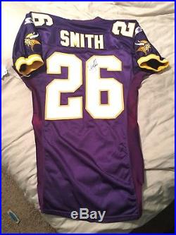 Robert Smith Minnesota Vikings Game Used or Issued, Signed Jersey