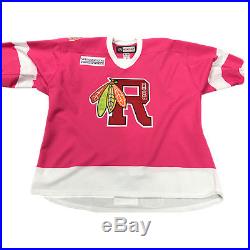 Rockford IceHogs Tanner Kero Game-Issued Pink in the Rink Jersey