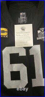 Rodney Hudson Game Issued And Signed INAUGURAL Las Vegas Raiders Jersey Oakland