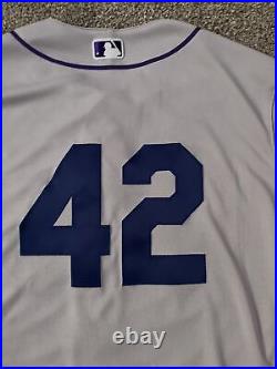 Rogers Jackie Robinson Day #42 2023 Colorado Rockies Game Issued Jersey size 46