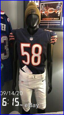Roquan Smith Chicago Bears Game Issued Jersey Game Used Pants And Socks