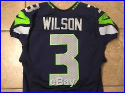Russell Wilson Seahawks Game Issued Super Bowl Jersey 2014 Nike +4 Extra Pro Cut