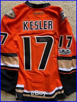 Ryan Kesler Anaheim Ducks Game Issued 3rd Jersey 56 SIGNED