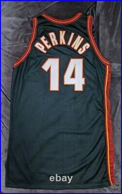 SAM PERKINS Seattle Supersonics Game Used Team Issued Champion Jersey Lakers