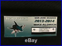 San Jose Sharks # 2 Jim Vandermeer, 13-14 Set Black Alt. Game Issued Jersey