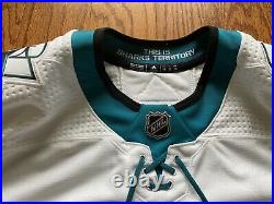 San Jose Sharks Game Issued Adidas MiC Away Made In Canada jersey 56 Marcus Vela