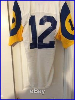 Sand Knit Los Angeles Rams Jersey Game Issued or Used # 12 Size 48