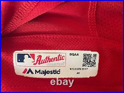 Sandy Leon Game Issued Boston Red Sox Jersey MLB Authentication