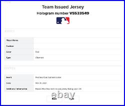 Sandy Leon Game Issued Boston Red Sox Jersey MLB Authentication