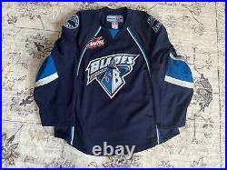 Saskatoon Blades Game Issued Blue Reebok Jersey