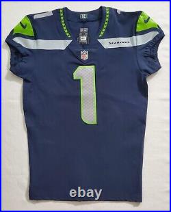 Seattle Seahawks Blank #1 Team Issued Home Jersey with COA SA 10563