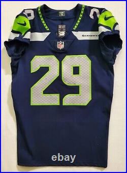 Seattle Seahawks Blank #29 Team Issued Home Jersey with COA SA 10590