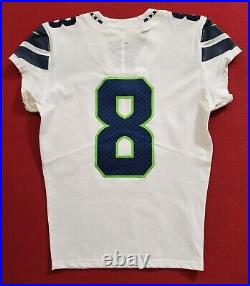 Seattle Seahawks Blank #8 Team Issued Road Jersey with COA SA 10516