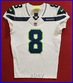 Seattle Seahawks Blank #8 Team Issued Road Jersey with COA SA 10516